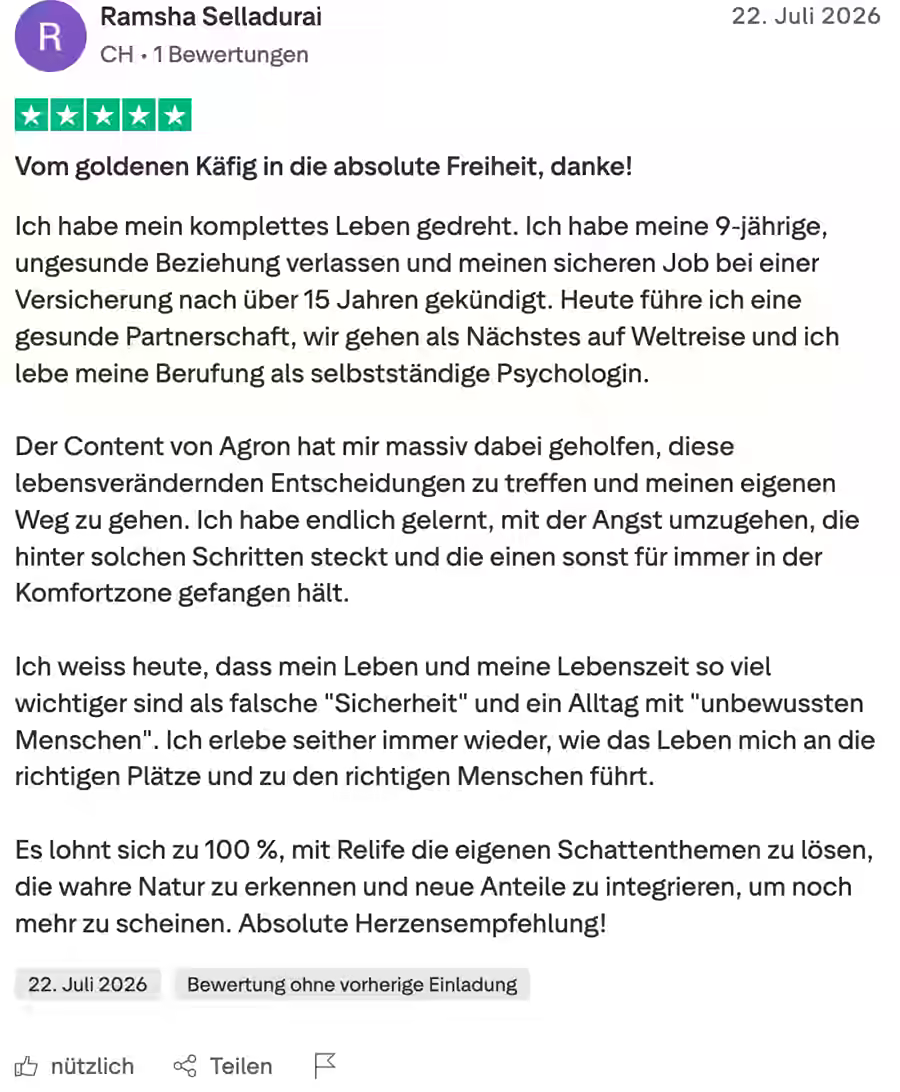 Trustpilot-Bewertung von Ramsha Selladurai